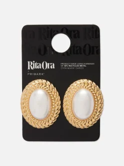 Rita Ora XL Faux Pearl Stud Earrings