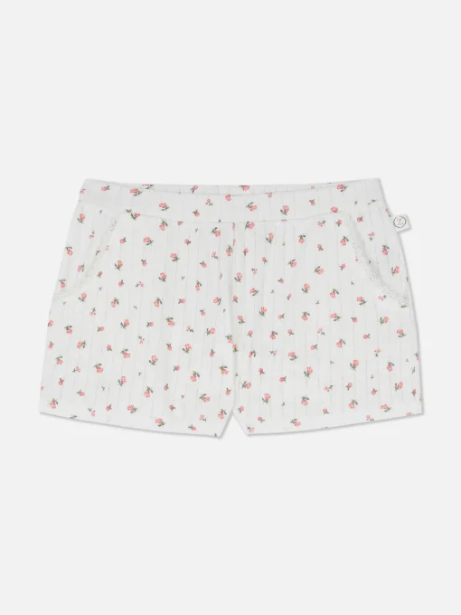 Rose Pointelle Pyjama Shorts