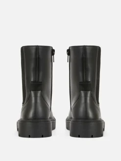 Round Toe Chelsea Boots