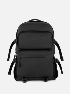 Rubberized Multi-Pocket Backpack