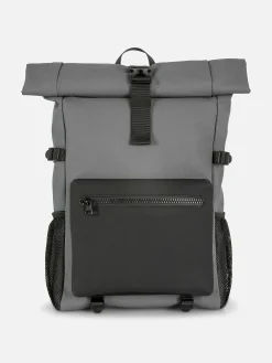 Rubberized Roll Top Backpack