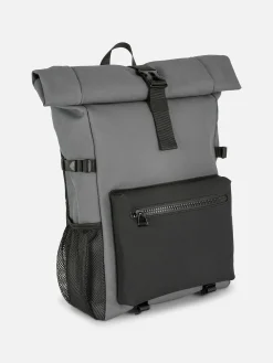 Rubberized Roll Top Backpack