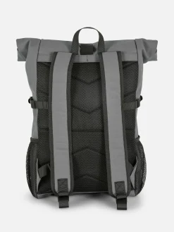 Rubberized Roll Top Backpack