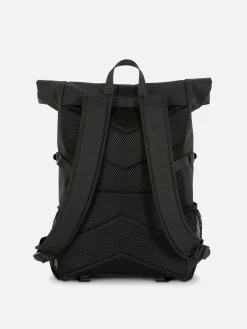 Rubberized Roll Top Backpack