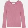 Ruffle Collar Long Sleeve T-Shirt
