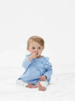Ruffled Blouse And Leggings Set