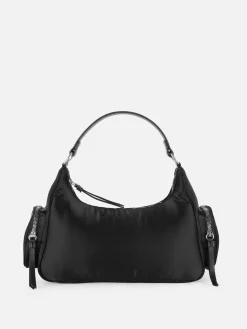 Satin Pocket Shoulder Bag
