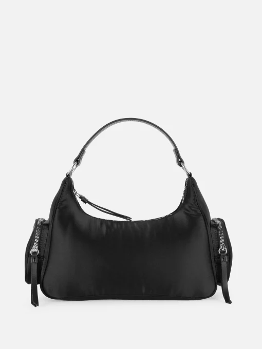 Satin Pocket Shoulder Bag
