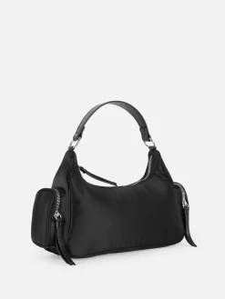 Satin Pocket Shoulder Bag