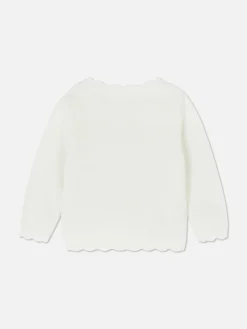 Scallop Trim Cardigan