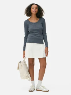 Scoop Neck Long Sleeve Top