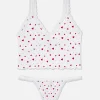 Seamless Pointelle Cami And Thong Set