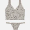 Seamless Pointelle Cami And Thong Set