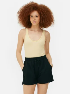 Seamless Ribbed Scoop Neck Bodysuit