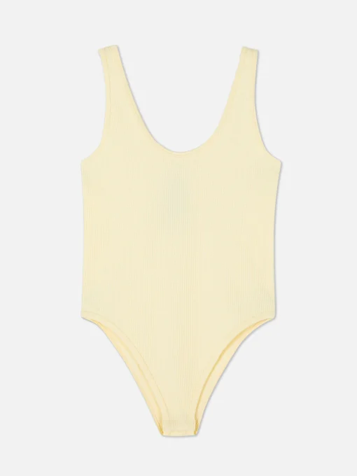 Seamless Ribbed Scoop Neck Bodysuit