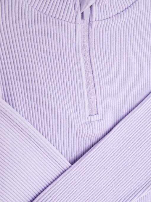Seamless Ribbed Top And Leggings Set