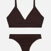 Seamless Triangle Bralette And Thong Set