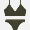 Seamless Triangle Bralette And Thong Set