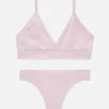 Seamless Triangle Bralette And Thong Set