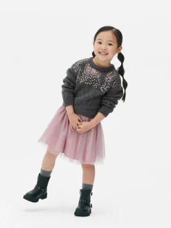 Sequin Jumper And Tulle Skirt Set