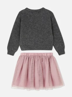 Sequin Jumper And Tulle Skirt Set