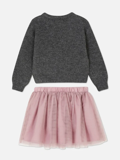 Sequin Jumper And Tulle Skirt Set