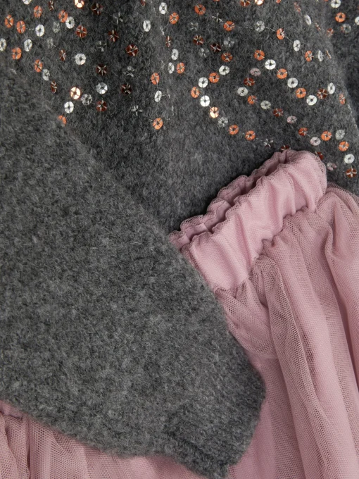 Sequin Jumper And Tulle Skirt Set