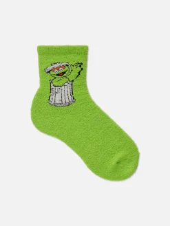 Sesame Street Oscar The Grouch Cozy Socks