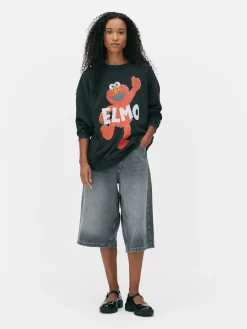 Sesame Street Oversized Graphic Sweatshirt
