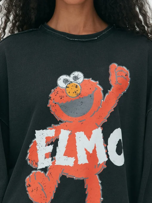 Sesame Street Oversized Graphic Sweatshirt