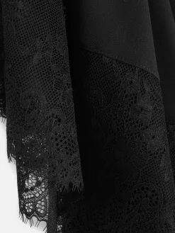 Sheer Eyelash Lace Trim Robe