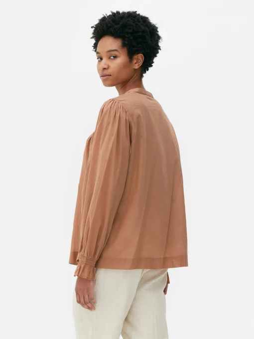 Shirred Smock Blouse