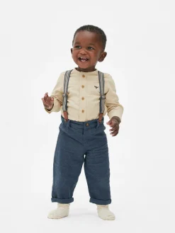 Shirt And Pants With Suspenders