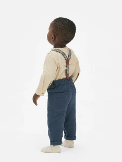 Shirt And Pants With Suspenders