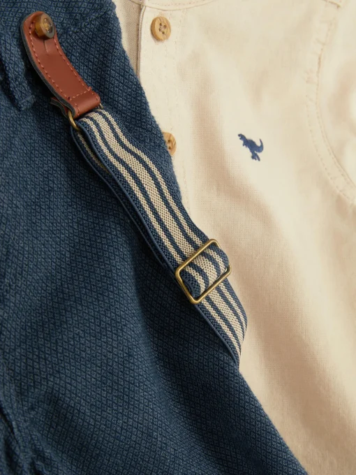 Shirt And Pants With Suspenders