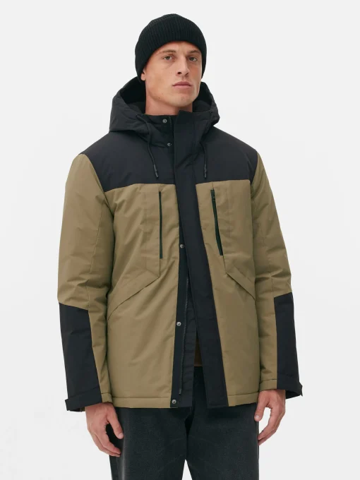 Short Color Block Coat