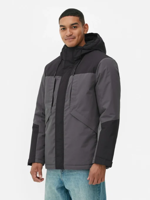 Short Color Block Coat