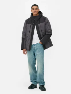 Short Color Block Coat