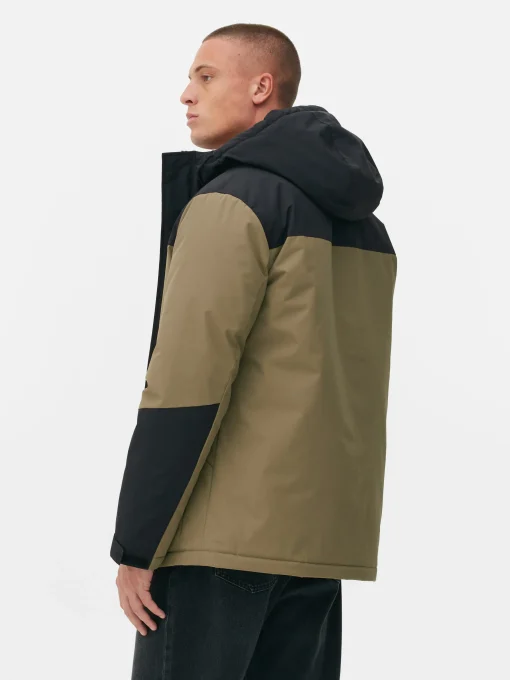 Short Color Block Coat