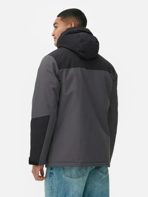 Short Color Block Coat