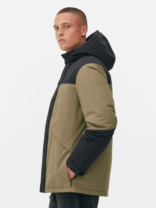Short Color Block Coat