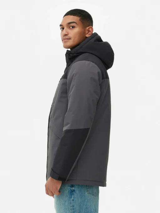 Short Color Block Coat