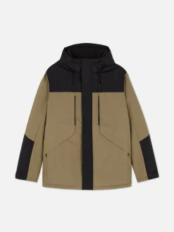 Short Color Block Coat
