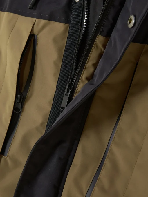 Short Color Block Coat