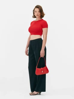 Short Sleeve Cropped Sweater