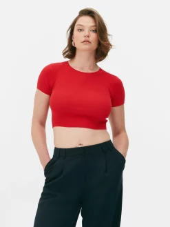 Short Sleeve Cropped Sweater