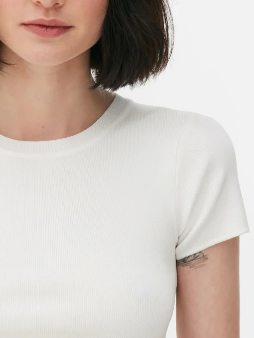 Short Sleeve Cropped Sweater