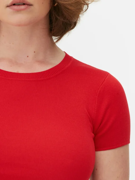 Short Sleeve Cropped Sweater