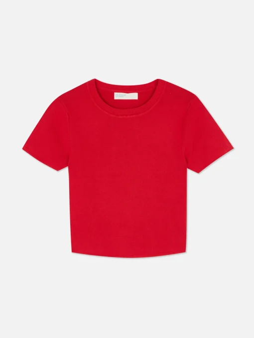 Short Sleeve Cropped Sweater