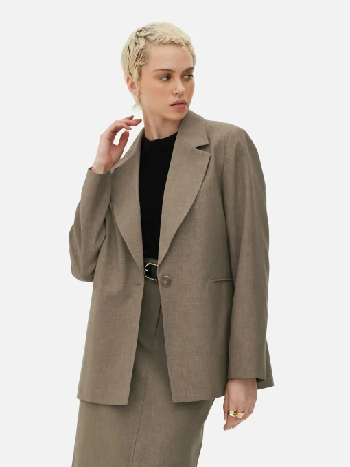 Single-Breasted Oversized Blazer